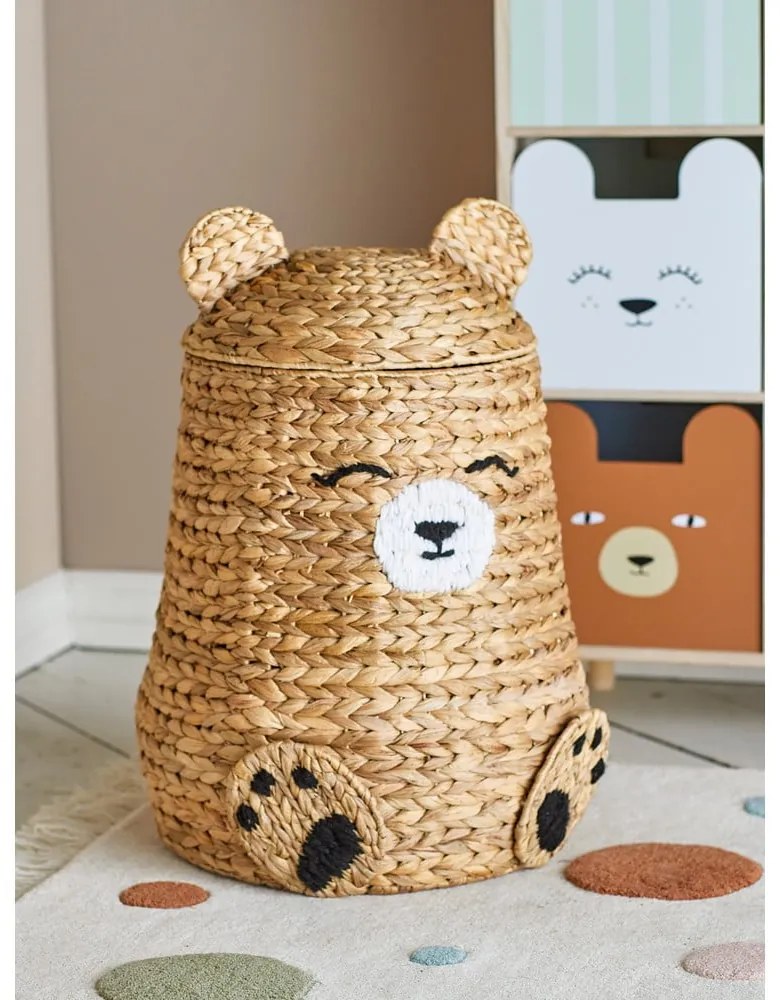 Cesto per bambini in giacinto d'acqua di colore naturale ø 40x57 cm Timone - Bloomingville Mini