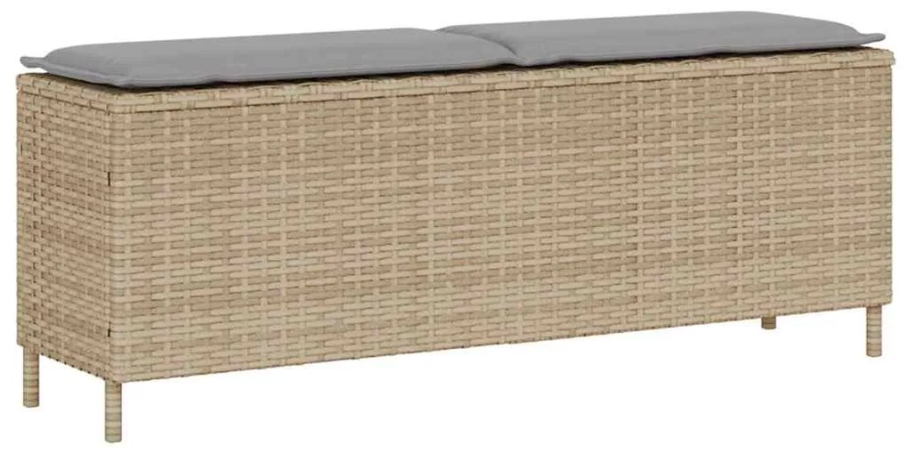 Panca Da Giardino Con Cuscino Beige 110x30x40,5cm İn Polyrattan /