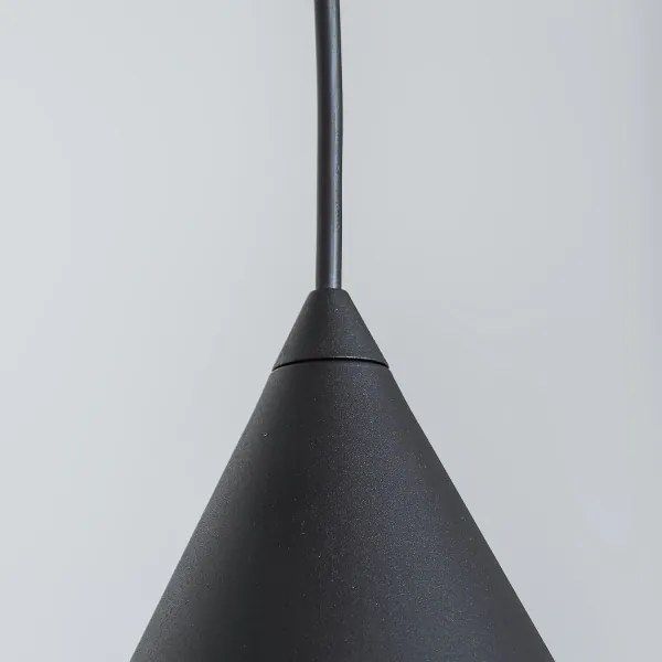 Lampada a sospensione su cavo ETNA II 1xE27/15W/230V Ø 25 cm nera