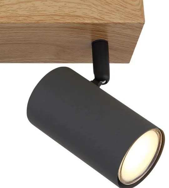 Globo 57911-2G - Faretto ROBBY 2xGU10/35W/230V grigio/marrone