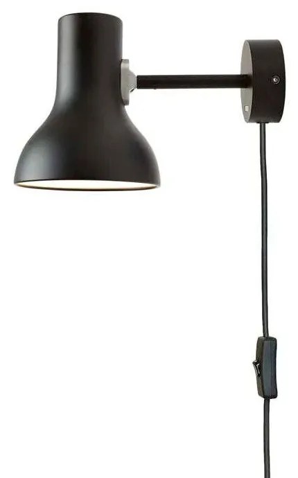 Anglepoise - Type 75 Mini Applique da Parete con Cavo Jet Black Anglepoise