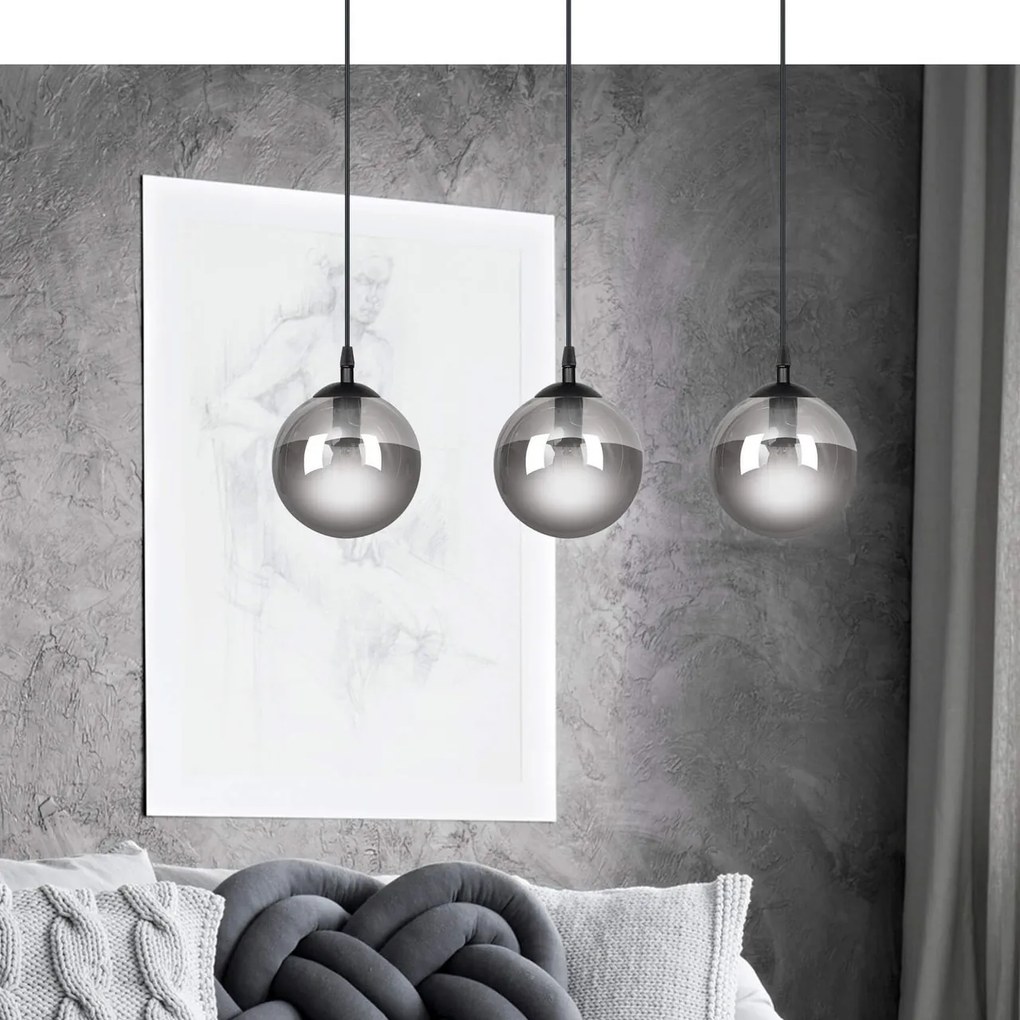 Lampadario a sospensione COSMO 3 BLACK GRAFIT