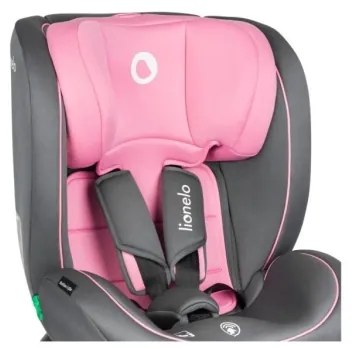 Lionelo - Seggiolino auto BASTIAAN i-Dimensioni 40-150 cm grigio/rosa