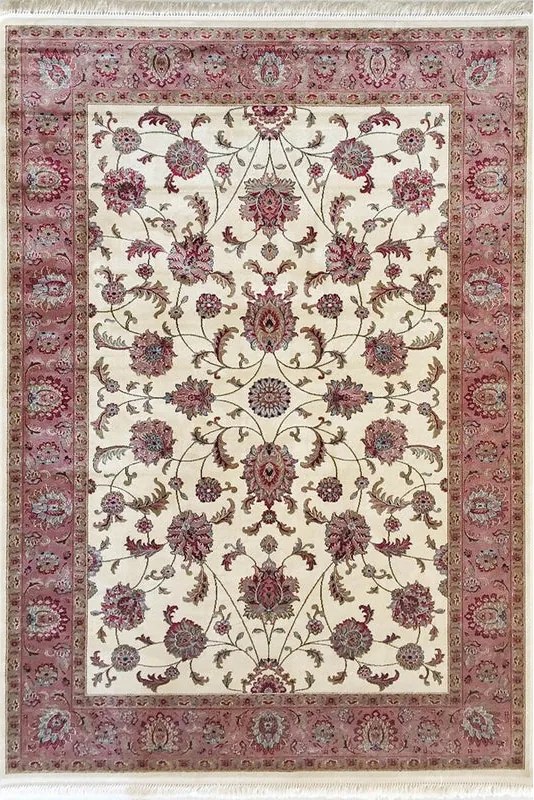 Tappeto Oriental 528 in viscosa Rosa L 230 x L 160 cm