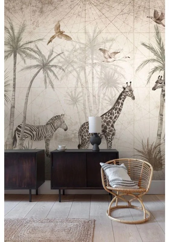 Fotomurale GRANDECOLIFE Savana, beige 371X280 cm