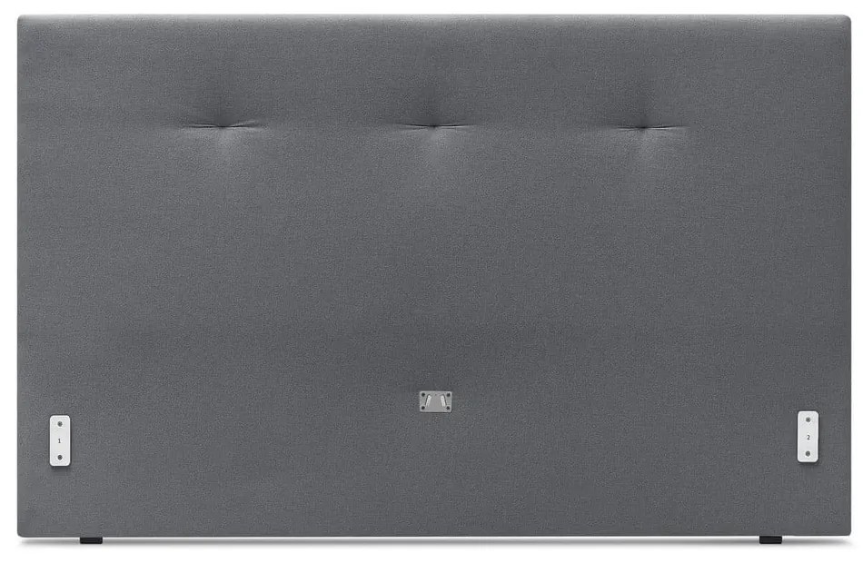 Letto matrimoniale imbottito grigio con griglia 180x200 cm Tory - Bobochic Paris