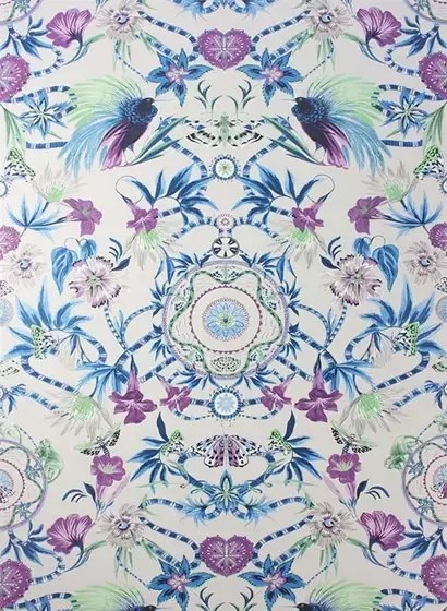 Tapete Menagerie von Osborne & Little - Persian Blue/ Lilac