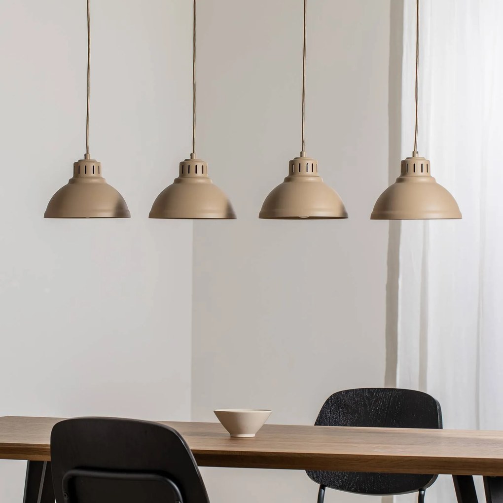 Lampada a sospensione Sven Luminex, dimmerabile, Crema / Ambra, Soggiorno / Sala da pranzo, Metallo, Industriale, Lampada a sospensione