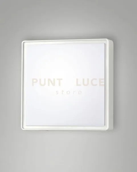 Oban plafoniera bianca 1 luce attacco e27 l.24x24cm