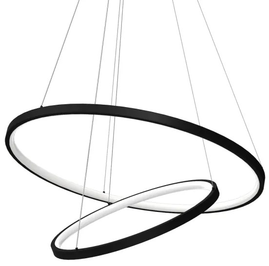 Lampadario LED a sospensione con filo HOOP LED/51W/230V diametro 60 cm 4000K nero