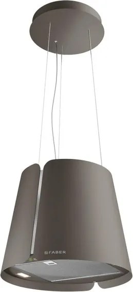 Cappa ad isola Hood Beat Titanium opaco F45 FABER argento L 43 cm