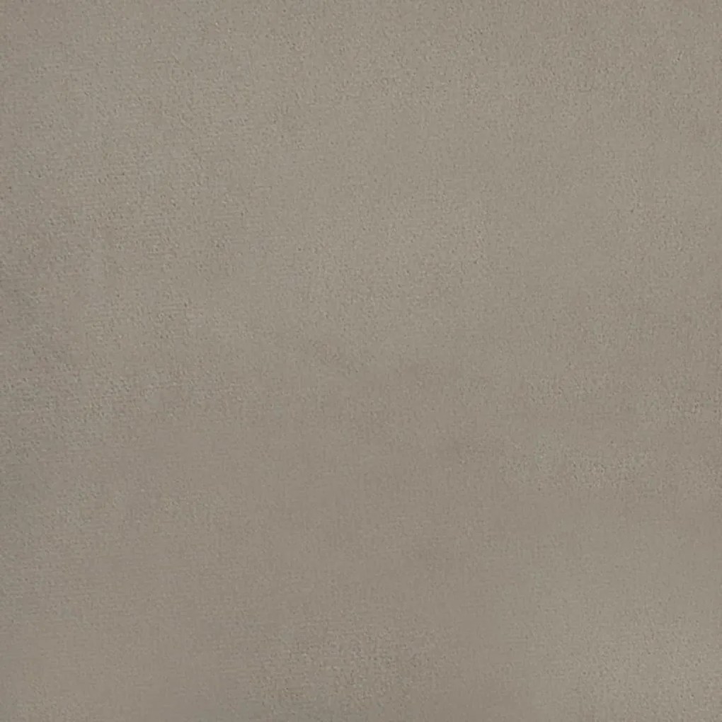 Poggiapiedi grigio chiaro 45x29,5x35 cm in velluto