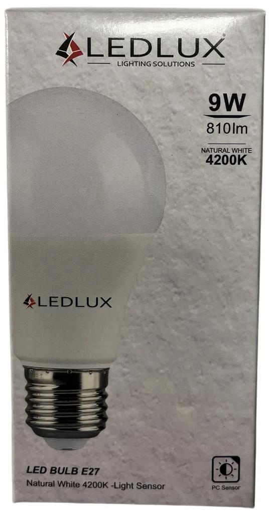 Lampada A Led E27 Con Sensore Crepuscolare 9W 810 Lumen A60 4200K Day Night Sensor
