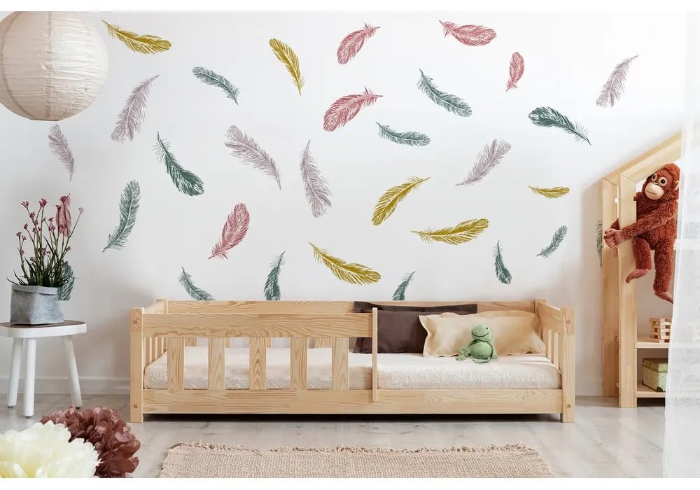 Letto per bambini in legno di pino in colore naturale 80x180 cm Mila CP - Adeko