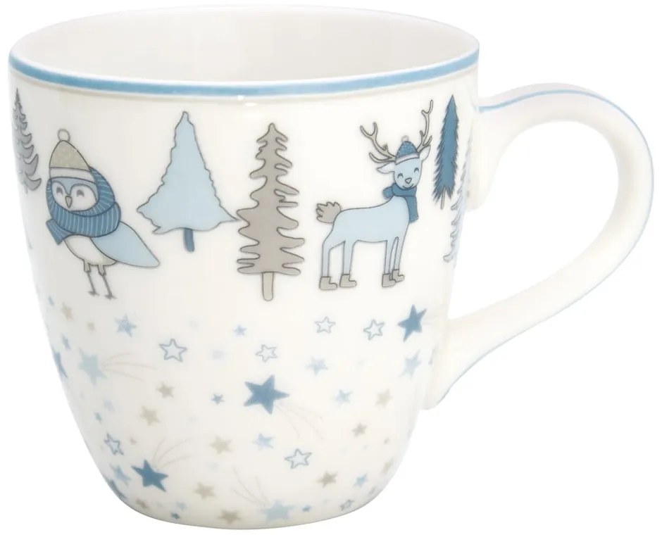 Tazza in gres bianco e blu Kids Forrest - Green Gate