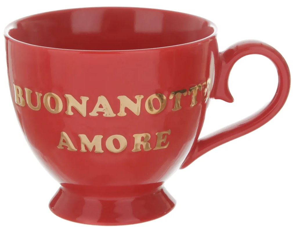 Tazza porcellana rossa Buonanotte Amore 500 ml Loving