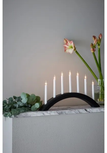 Markslöjd 705956 - Candelabro natalizio AVENTO 7xE10/3W/230V nero