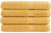 Asciugamani Premium 4 pz Oro 100x200 cm 600gsm 100% Cotone 137294