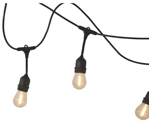 LED Catena solare da esterno PARTY 10xE27/3,7V 10 m IP44 + TC