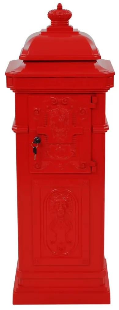 Cassetta della Posta in Alluminio Inossidabile Vintage Rossa