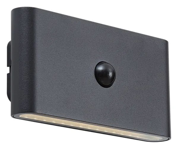 Lampada da parete nera con sensore a 4 livelli magnetica incl. LED ricaricabile - Batt
