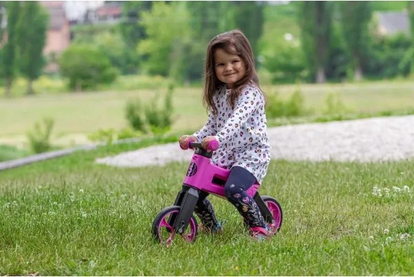 Funny Wheels - Bici senza pedali 2 in 1 RIDER SUPER SPORT rosa/nera