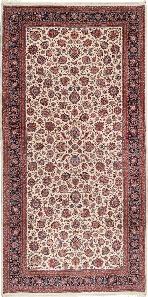 Mashad Tappeto 590 x 290 (Iran) Annodato A Mano