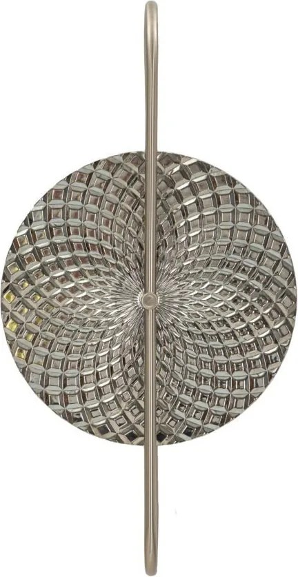Lampada da parete argentata in metallo Silvery – Mauro Ferretti