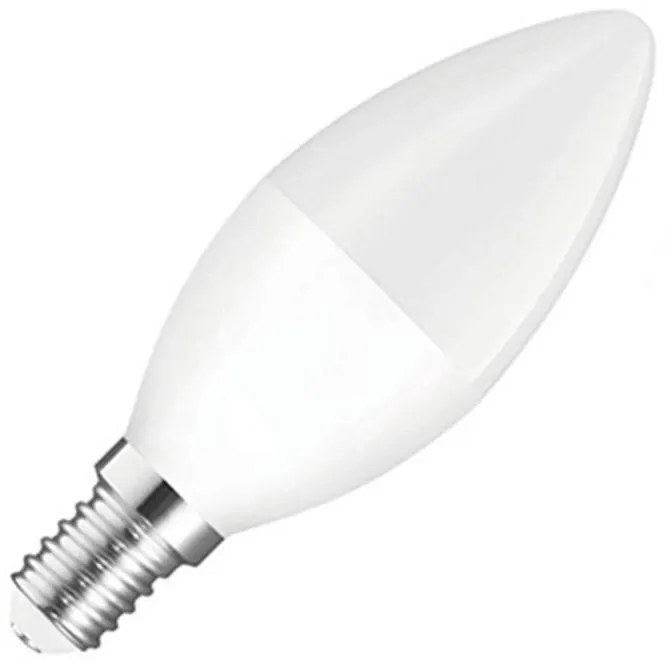 Lampadina LED E14 6W, 12/24V AC/DC, C37 Colore Bianco Caldo 3.000K