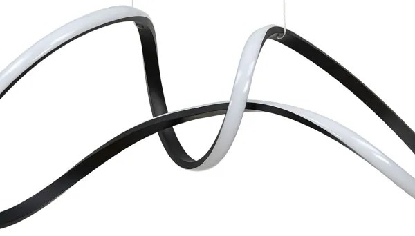 Lampadario LED a sospensione con filo TESORO LED/48W/230V nero