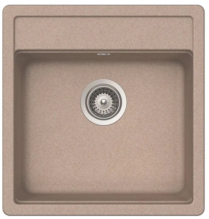Lavello integrato 1 vasca in quarzo sabbia DELINIA Onega L 49 x L 51 cm