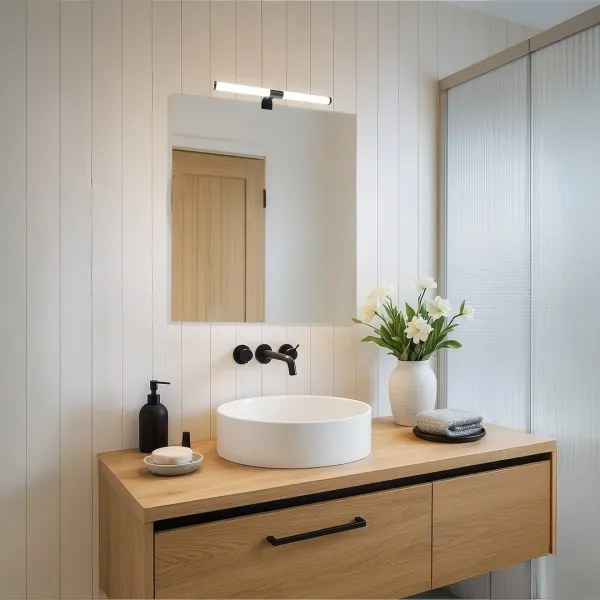 Illuminazione LED per specchio da bagno 2 in 1 APA LED/6W/230V 40 cm IP44 nero