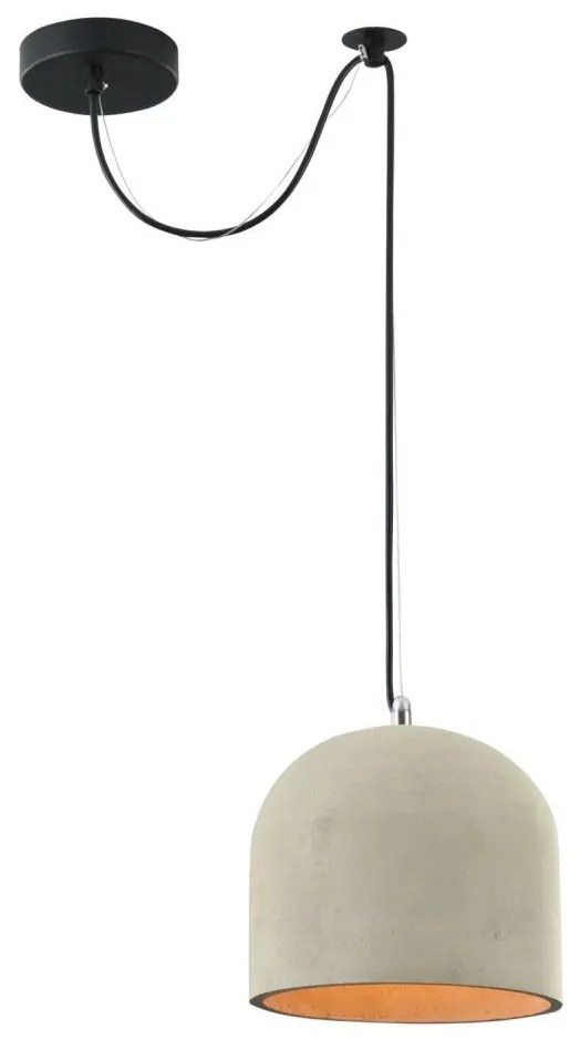 Maytoni T451-PL-01-GR - Lampadario a sospensione con filo BRONI 1xE27/60W/230V diametro 20 cm grigio