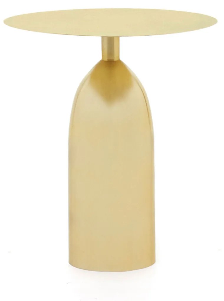 Kave Home - Tavolino Matilda in metallo finitura oro Ø 48 cm