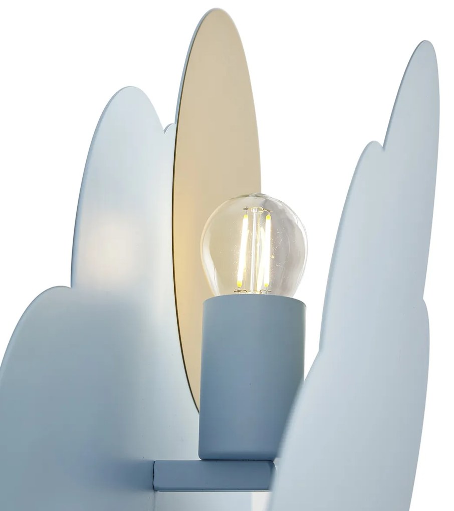 Lampada da parete per bambini nuvola blu con sole - Cloudy