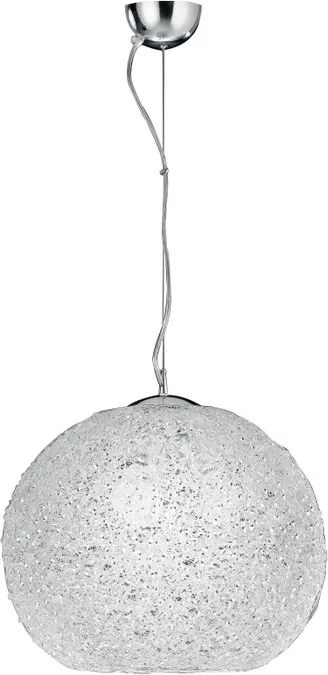 Lampadario Neoclassico Astra trasparente paralume cromo 3x E27 Ø45cm LUCE AMBIENTE DESIGN