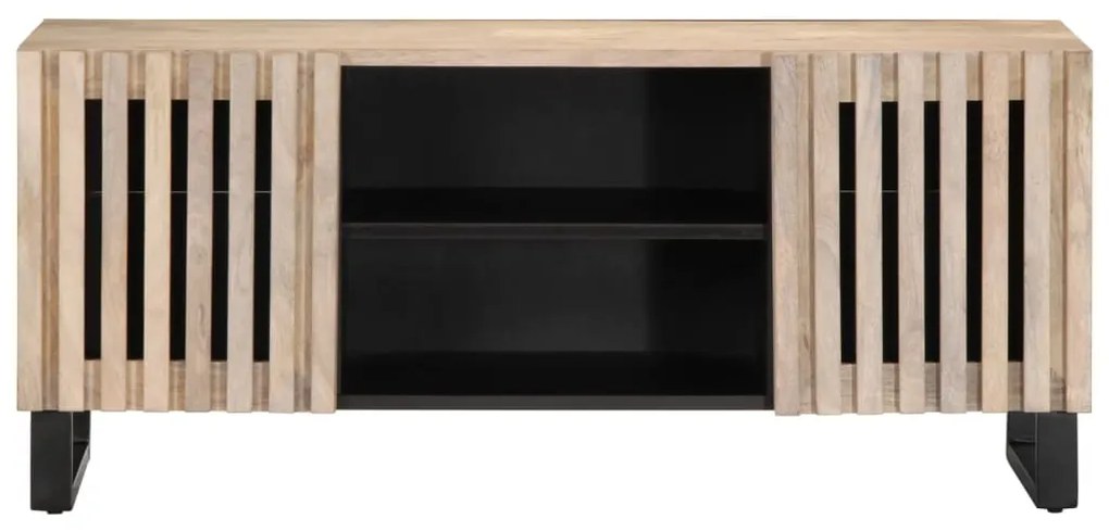 Mobile porta tv 105x34x46 cm in legno massello di mango