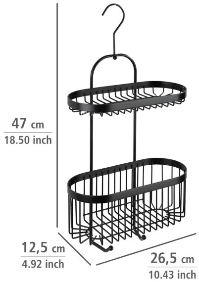 WENKO 23880100 – Mensola CLASSIC PL. NERO 26,5x47 cm nera