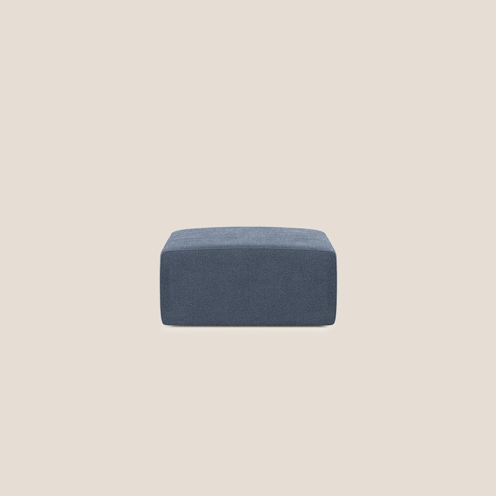 Nettuno modulo pouf in morbido tessuto bouclè T07 blu