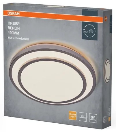 Osram - Plafoniera LED ORBIS BERLIN LED/36W/230V diam. 49,2 cm argento