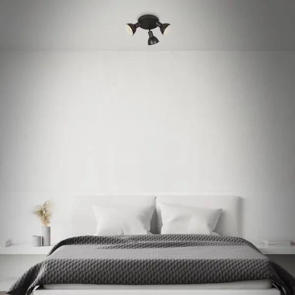 Briloner 2674-035 - Faretto RETRO 3xE14/25W/230V nero