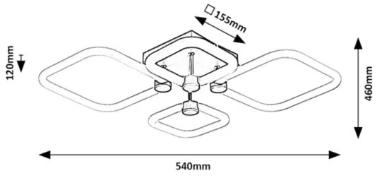 Rabalux 71006 - Plafoniera LED dimmerabile SOTIRIS LED/47W/230V + telecomando