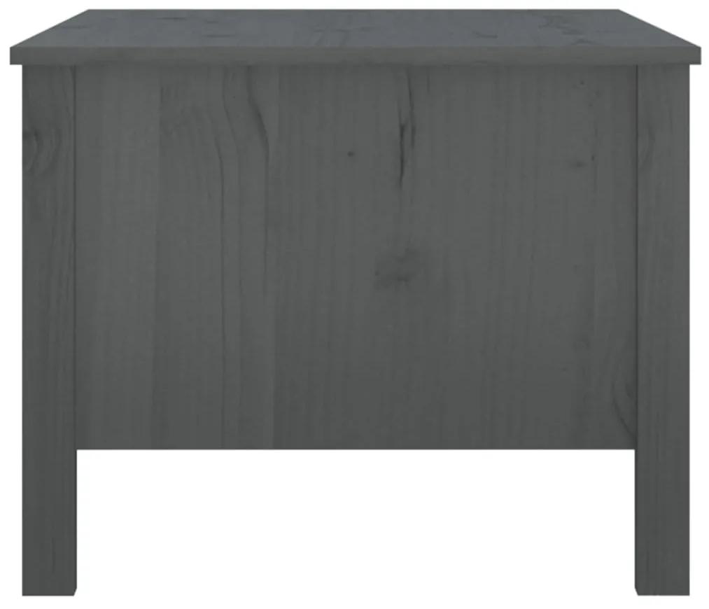 Tavolino da Salotto Grigio 100x50x40 cm Legno Massello di Pino