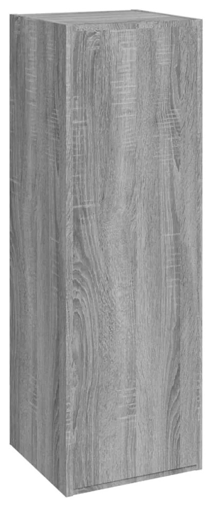 Set di mobili porta tv 4 pz grigio sonoma in legno multistrato