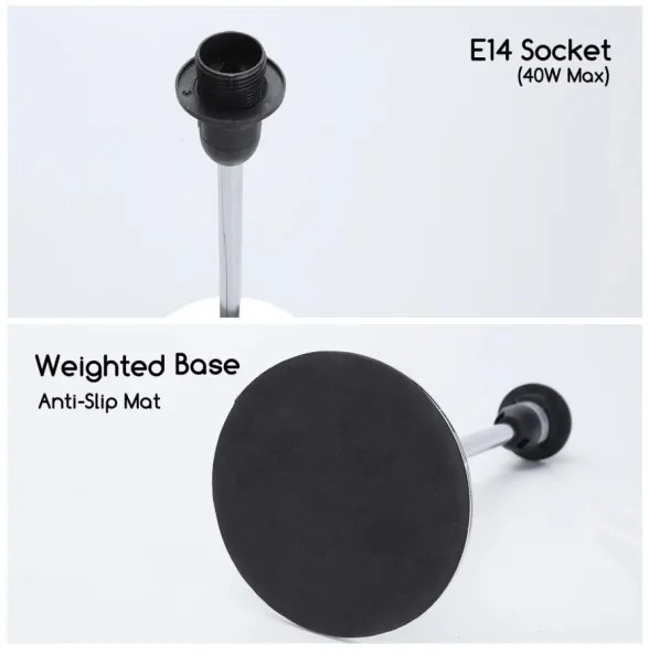 Aigostar - Lampada da tavolo 1xE14/40W/230V nero