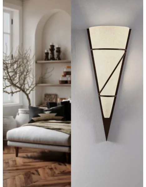 EGLO 87793 - Applique PASCAL 1 1xE14/60W marrone antico/bianco