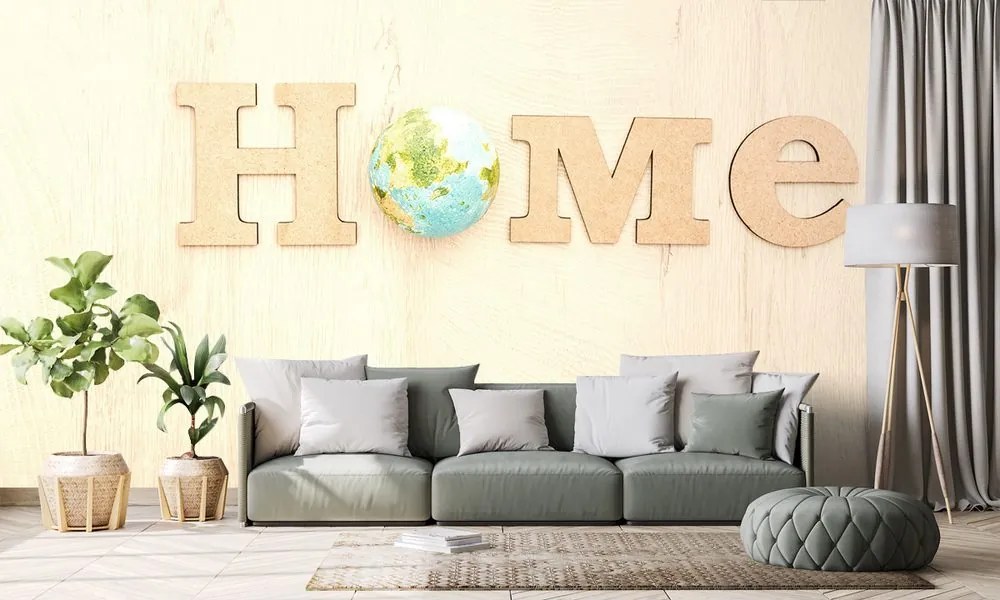 Carta da parati – Con scritta Eco Home