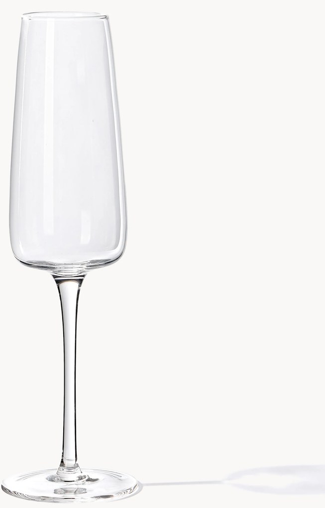 Set di 4 flute da champagne in vetro soffiato Ellery