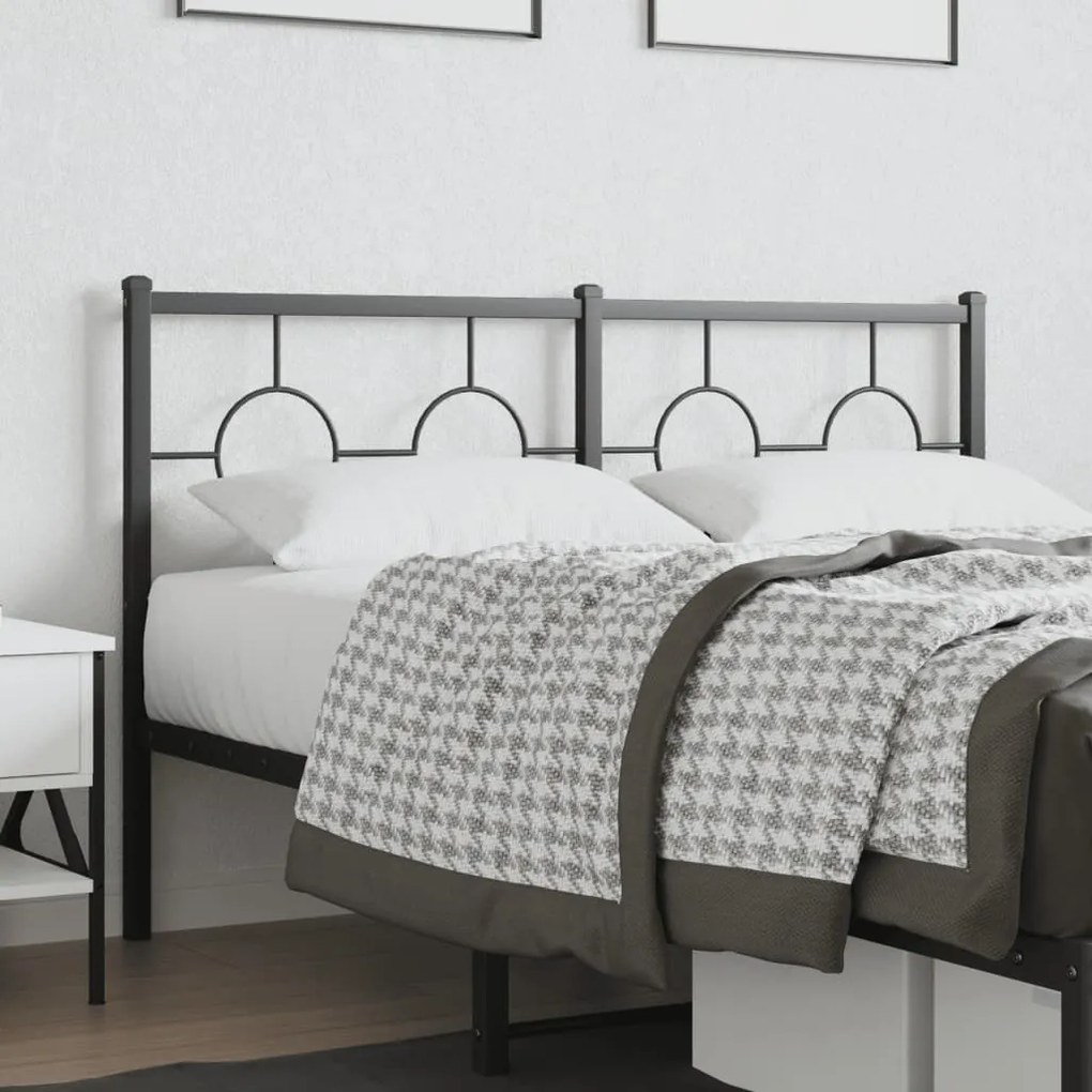 Testiera İn Metallo Nero 140 Cm /