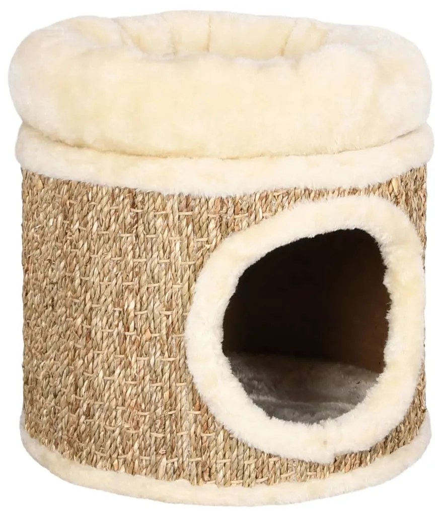 Cuccia Per Gatti Con Cuscino Lusso 33 Cm İn Giunco /